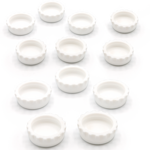 Pangea Silicone Bottle Cap Gecko Feeding Dish  - 12 Pack white.