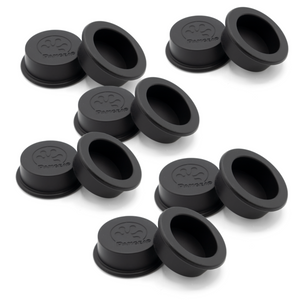 Pangea Small Silicone Gecko Feeding Cups - 12 Pack black.