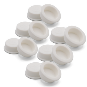 Pangea Small Silicone Gecko Feeding Cups - 12 Pack white.