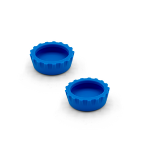 Pangea Silicone Bottle Cap Gecko Feeding Dish  - 2 Pack blue.