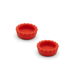 Pangea Silicone Bottle Cap Gecko Feeding Dish  - 2 Pack red.