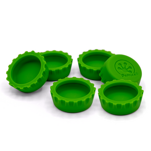 Pangea Silicone Bottle Cap Gecko Feeding Dish - 6 Pack green.