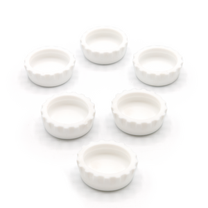 Pangea Silicone Bottle Cap Gecko Feeding Dish  - 6 Pack white.