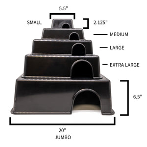 Pangea Reptile Hide Boxes - measurement comparisons.