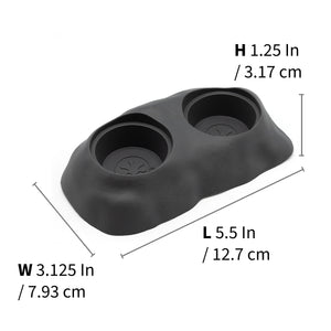 Pagnea Ultimate Eco Dish with dimensions - black.