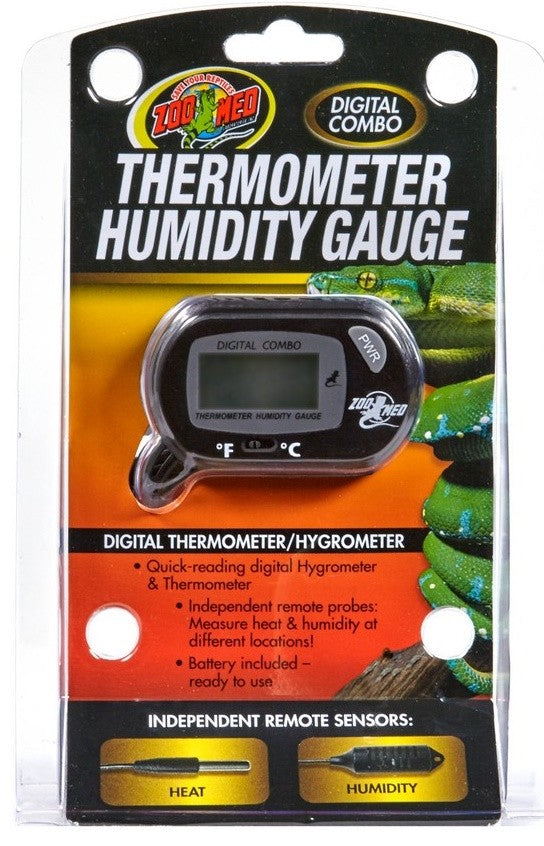 Reptile Thermometer Hygrometer LCD Digital Humidity Gauge, worked