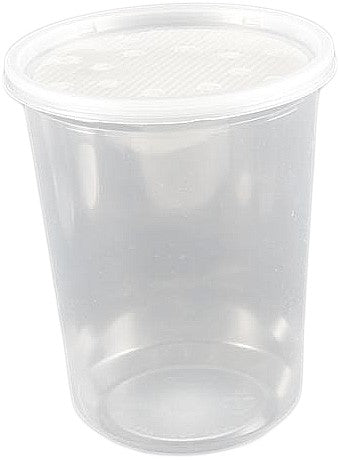 4.5 Pre-Punched Deli Cup With Lid - Pangea Reptile LLC